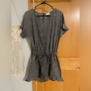 Black Denim Romper
